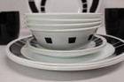 Corelle Urban Black Dinnerware Set 16 Piece Service For 4 Great Condition 
