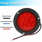 4  Red Led Round Trailer Tail Lights Stop Brake Turn 16 Led Waterproof Truck Rv
