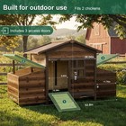 Chicken Coop  Large Wooden Chicken House With 2 Nesting Boxes  Outdoor Hen House