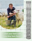 Farm Fence  4ft X 328ft Heavy Duty Galvanized Cattle Fence  Animals Protection