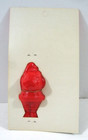 Vintage Surprise Santa 2 Pc Hard Plastic Xmas Santa Ornament Old Store Stock