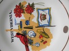 Vintage West Virginia State Plate Ivory With Gold Trim Collectors Plate 9 25 