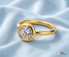 2 Ct Igi Round F-vs1 Lab Grown Diamond Women Engagement Ring 14k Yellow Gold