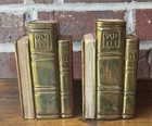 Vintage Marion Bronze Bookends  Stack Of Books Circa 1930s  Bronze Clad  8  Lbs 