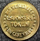 Car Wash Token - Non-refundable No Cash Value Carwash Token 25mm  c1089 
