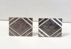 Vintage Anson Square Sterling Silver Cuff Links