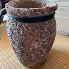 Antique Takotsubo Octopus Trap Japanese Old Pottery   6 7  8 7in With Barnacles Fs