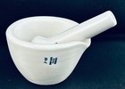Vtg Coors Usa Apothecary Mortar   Pestle Small Heavy Porcelain 522-000 Euc