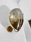 Light Curved Shades Handmade Vintage Wall Mid Century Modern Raw Brass Sconce