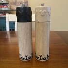 Disney Parks Homestead Mickey Mouse Salt And Pepper Grinder Set Wood Ceramic
