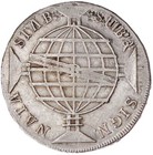 Brazil Bahia Mint 1816-b Silver 960 Reis Struck On Spanish Colonial 8r Km-307 1