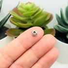4  20 Or 50 Pieces  Small Antique Silver Round Woven Spacer Beads  - Us Seller