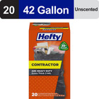 Hefty Heavy Duty Contractor Trash Bags 42 Gallon 20 Count 2 Pack