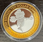 Fitzgeralds Las Vegas  10 Silver Strike Token 2005 Leprechaun New Case