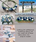 Blue Bridal Cascade Bouquet Sola Wood Turquoise White Cascading Wedding Flowers