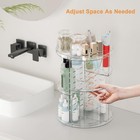 Rotating Makeup Organizer 8 Adjustable Layers Skincare Cosmetic Storage Clear