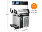 Ginkman Commercial 2 Tanks 24l Frozen Drink Slushy Making Machine Smoothie Maker