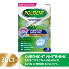 Polident Whitening Denture Cleaner Tablets 30ct     Overnight   Antibacterial