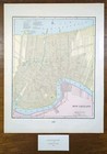 Vintage 1900 New Orleans La Map 11 x14    Old Antique Original French Quarter