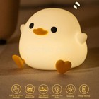 Creative Duck Led Silicone Night Light Kids Bedside touch Sensor Lamp Gift