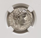 Roman Antioch Augustus Tetradrachm Ngc Ch Xf 5 4 Ancient Silver Coin