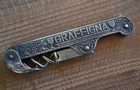 Antique Very Rare Corkscrew Bottle Opener Graffigna Wine Centenary Argentina Ad