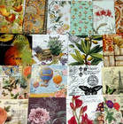 38 Euro Antique Look Floral Birds Etc   Lot Mixed Paper Napkins Decoupage Crafts