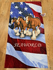 Vintage  1986  Budweiser Clydesdales R a  Briggs Beach Towel 60    X 30    New
