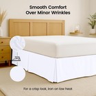 Bedding Queen Bed Skirt - Soft Quadruple Pleated Ruffle - Easy Fit