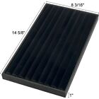 Black Ring Jewelry Display Case Box Large Tray Showcase