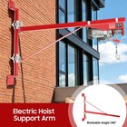 Wall Mount Jib Crane Heavy Duty 1320lbs Max Load Electric Hoist Holder Swing Arm