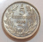 1936 Chile 5 Centavos  Bu