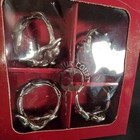 Vintage Arthur Court Bunny Rabbit Napkin Rings Set 4 Aluminum Nib Original Box