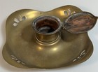 Antique Brass Art Deco Inkwell Marked Drgm Germany 4 5 