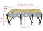 Expandable Conveyor 47  - 177  Adjustable Length Flexible Roller Conveyor