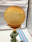 Antique Art Nouveau Lamp Lady With Flowing Dress       5247