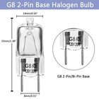 Givedoua G8 Halogen Bulb  20w 120v Bi-pin Base T4 Type Dimmable 2700k Clear