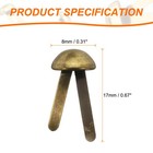 100pcs Brads Paper Fastener  8mmx17mm Metal Split Pin For Paper Craft  Bronze