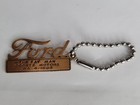 Vintage Brass Ford Script  the Fat Man  Ogontz Motors Dealership Lot Keychain