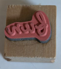 Wood rubber Stamp  fun 