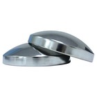 New Chrome Metal 8  Dome Style Hub Caps Dome Semi Truck 4 Pcs Rear Wheel Covers