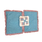 Vintage Quilted Pillow Shams   Throw Pillow Floral Paisley Patchwork Teal   Pink
