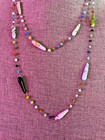Vtg 1920s Italian Venetian Murano Glass 52  Art Deco Flapper Necklace
