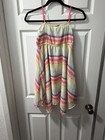 H m Girls 5-6y Striped Multicolor Sundress Spaghetti Straps Knee Length
