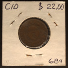 1864-p Shield Two Cents - Large Motto - Very Good  vg 