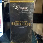 New In Box Beer Glass Set Upside Down Barware Double Insulated Clear 13 5 Oz