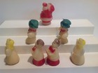 7 Vintage Standard Oil Wayside Christmas Candles Santa Snowman Angel Choir Boy