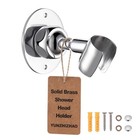 Adjustable Shower Head Holder Wall Mount  Solid Brass Screw Installation