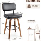Counter Height Bar Stools Set Of 2  26  Swivel Bar Stools With Back   Bentwood L