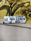 Nos Vintage Pure Linen Iris  Tea Towel